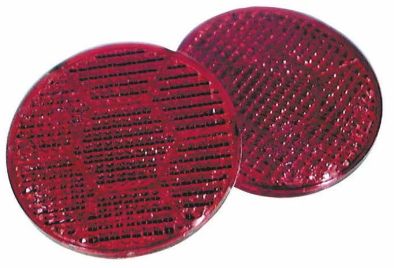 2 Catadióptricos Rojos Adhesivos Diam. 54 Mm Caravaning Green Valley