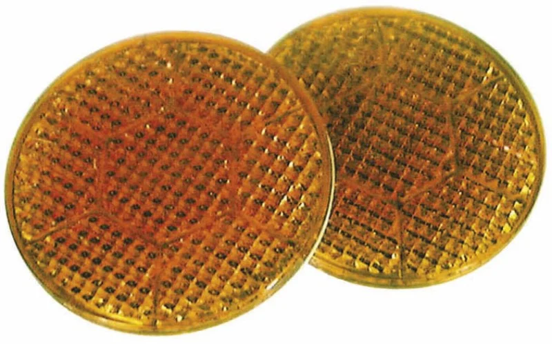 2 Catadióptricos Naranja Adhesivos Diam. 54 Mm Caravaning Green Valley