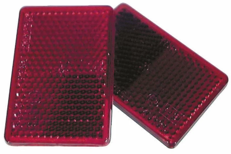 2 Catadióptricos Rojos Adhesivos 57 X 40 Mm Caravaning Green Valley