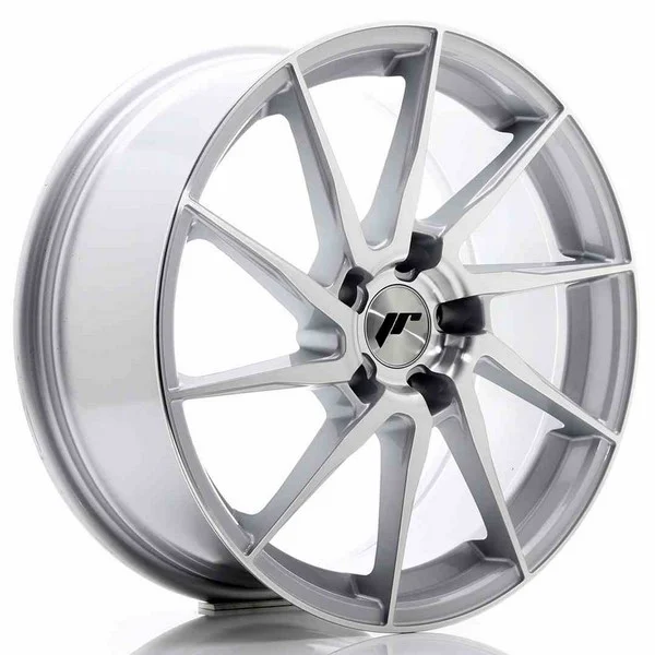 LLANTA JR Wheels JR36 18x8 ET45 5x112 Silver Brushed Face JAPAN RACING