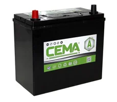 Bateria Cema Asia Referencia: Cb45.0j - Capacidad (Ah-20h) 45 - Arranque (A-En) 330 - Dimensiones: L(Mm) 238 - an (Mm) 129 - Al(