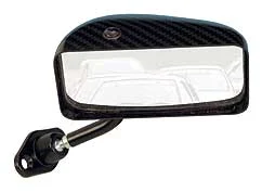 Espejo Fibra Negro Derecho Cristal Convexo