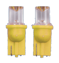 Iluminacion T-10 Led Wedge Bulb Yellow 12v 2p/C