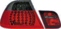 Pilotos Traseros Al Bm 3 E46 4drs 98-02 Led Red/Smok