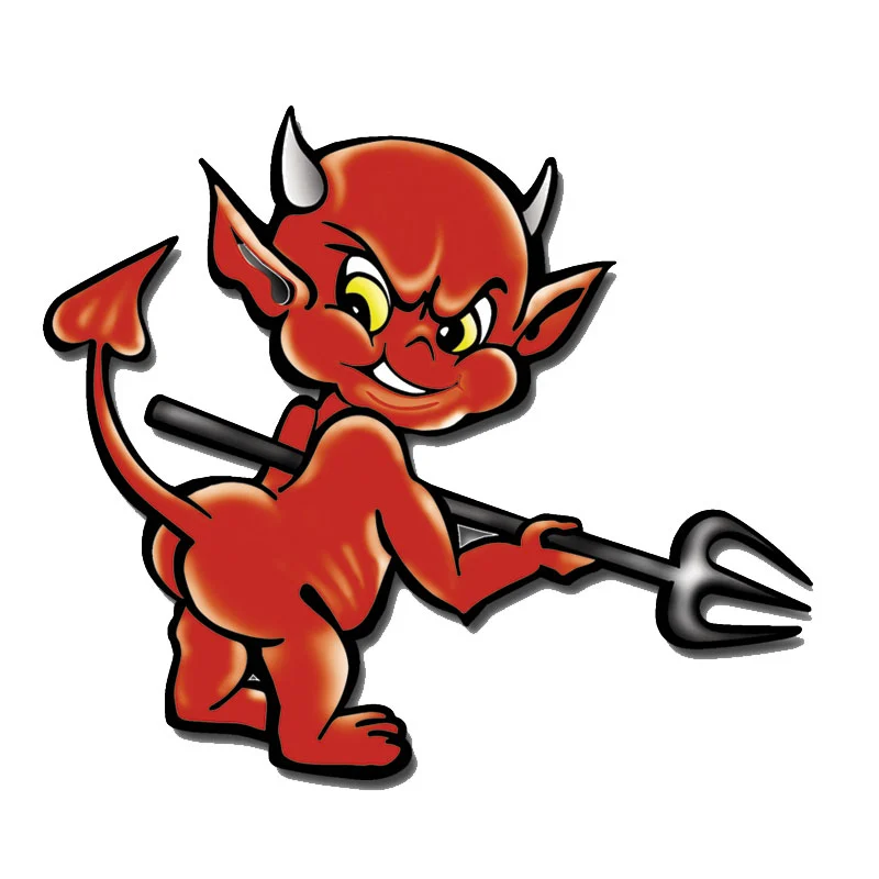 Adhesivo Funny Devil - 11x10.5cm