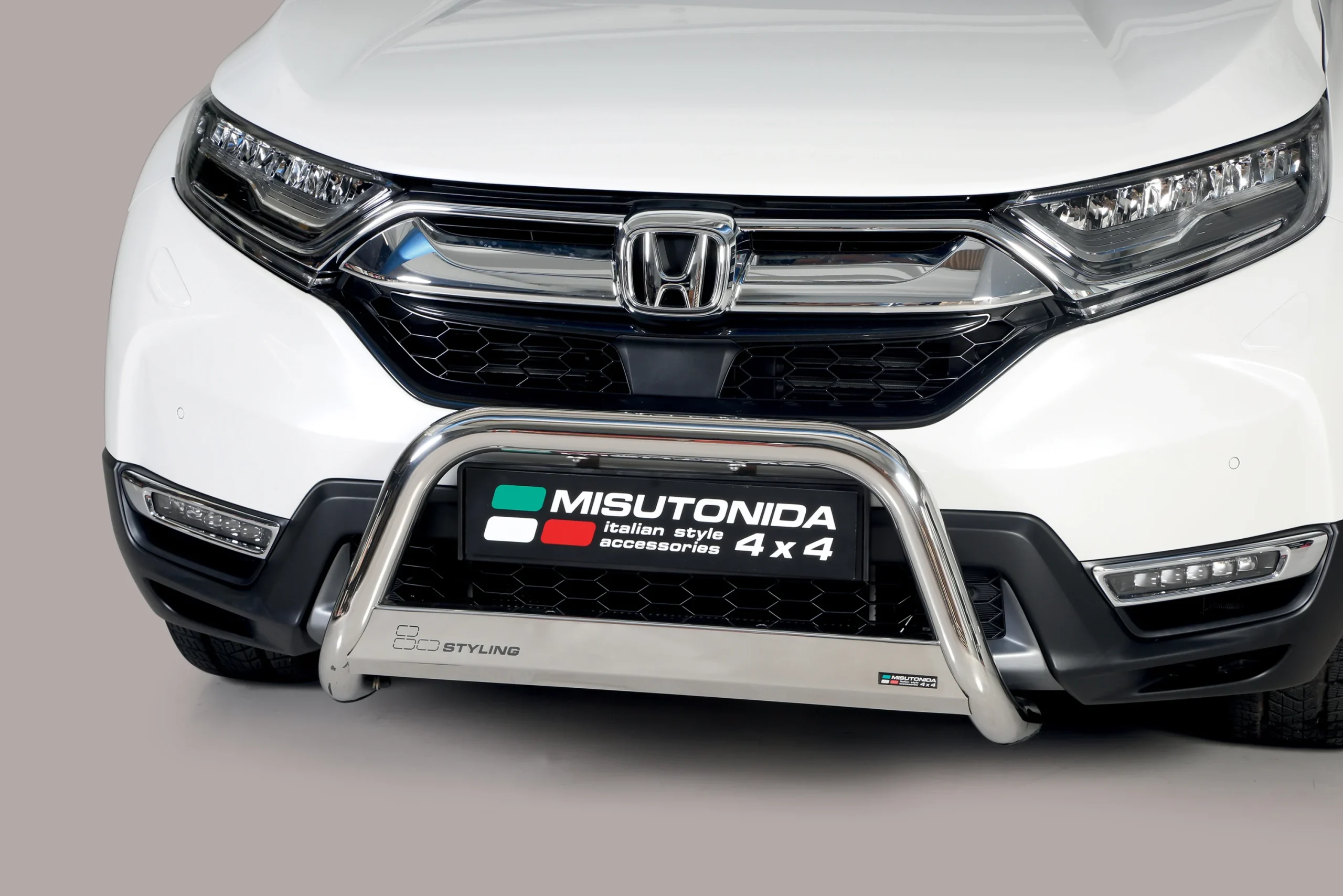 Defensa Delantera Inox Honda Cr  V Hybrid 2019> ø 63 Homologada - Ec Bar