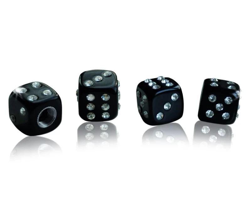 Foliatec Juego Tapones Valvula Crystal Cube Negro - 4 Piezas