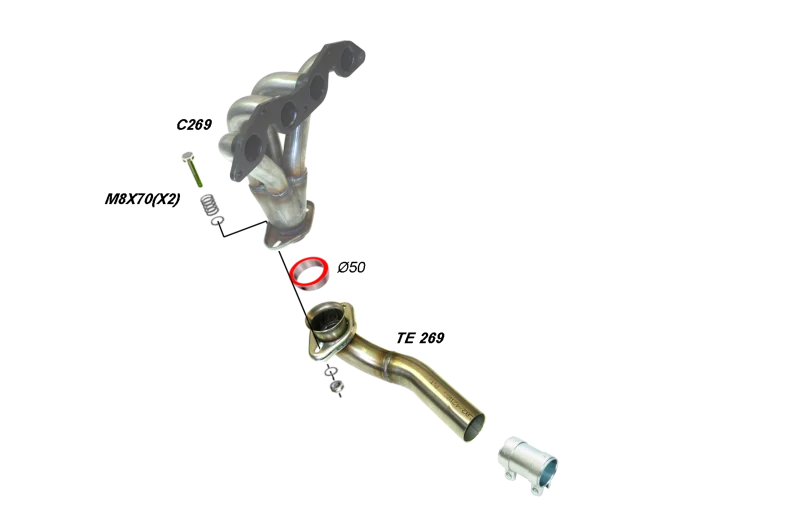 Colector De Escape Tubular Inoxidable / Honda Civic 1.6i 16v Vtec Tipo:Ep2 01- Rc Racing