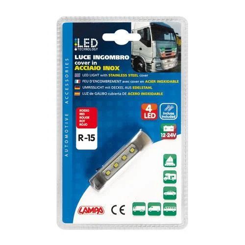 Luz De Galibo 4 Led 12/24v Roja