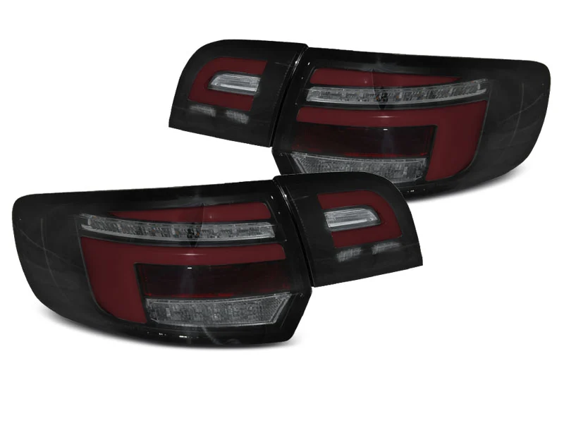 PILOTOS TRASEROS ROJAS NEGRO para AUDI A3 8P 5D 03-08 con intermitente dinamico