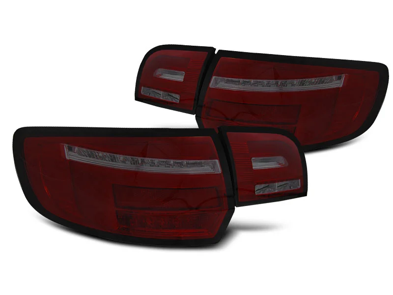 PILOTOS TRASEROS LED RED SMOKE compatible con AUDI A3 8P 5D 08-12 con intermitente dinamico