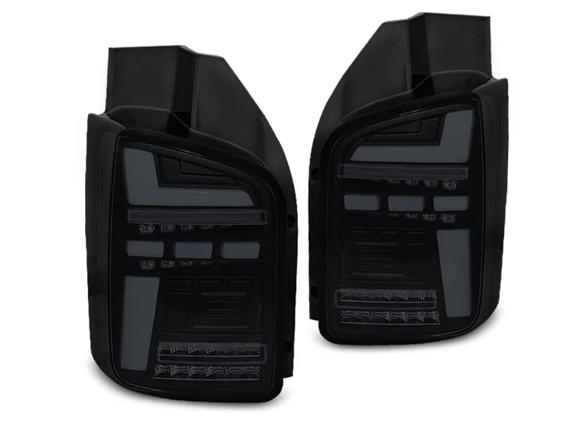 PILOTOS TRASEROS INDICADOR LED FULL HUMO NEGRO VW T5 04.03-09 con intermitente dinamico
