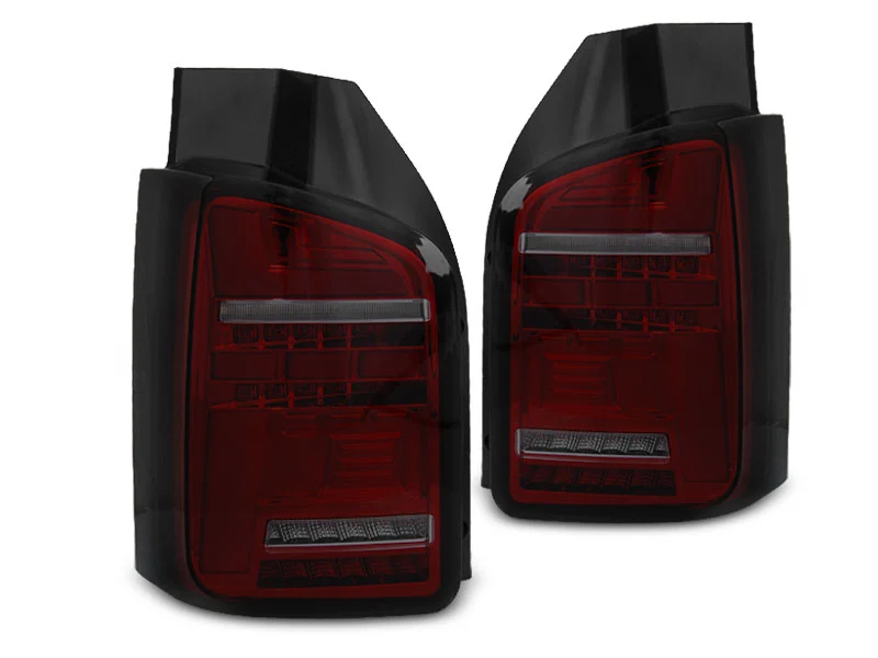 PILOTOS TRASEROS LED RED SMOKE para VW T5 10-15 con intermitente dinamico