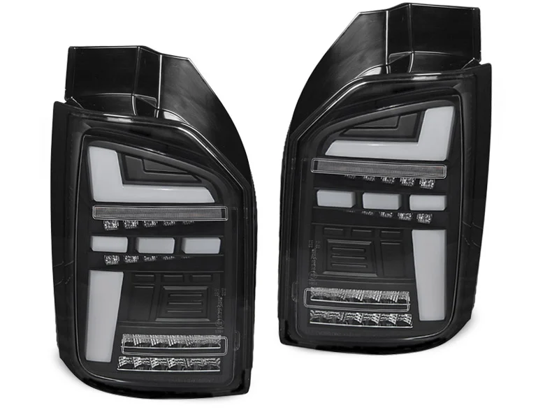 PILOTOS TRASEROS LED BLACK para VW T6.1 20- BOMBILLA OEM con intermitente dinamico