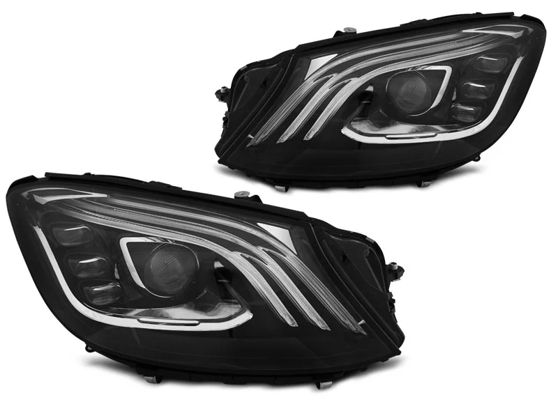FAROS DELANTEROS FAROS LED NEGRO para MERCEDES W222 13-17
