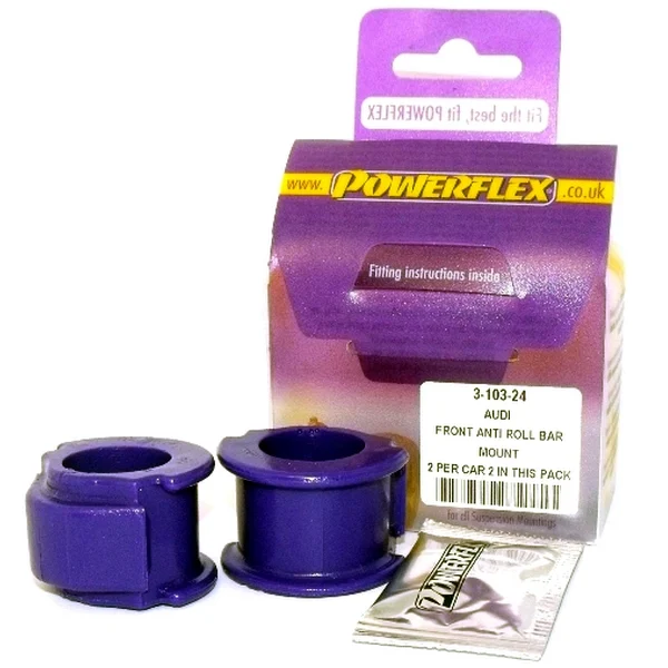 Powerflex Silentblock Front Anti Roll Bar Mount 24mm AUDI Coupe Quattro (1985-1996) Quattro (1980-1991) Quattro Sport (1984-1985