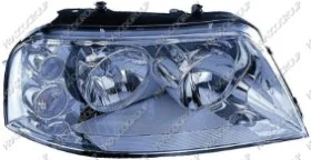 Optica Der. H7+h1 Electrica-Cromada-Con Motor Volkswagen Sharan 2000->