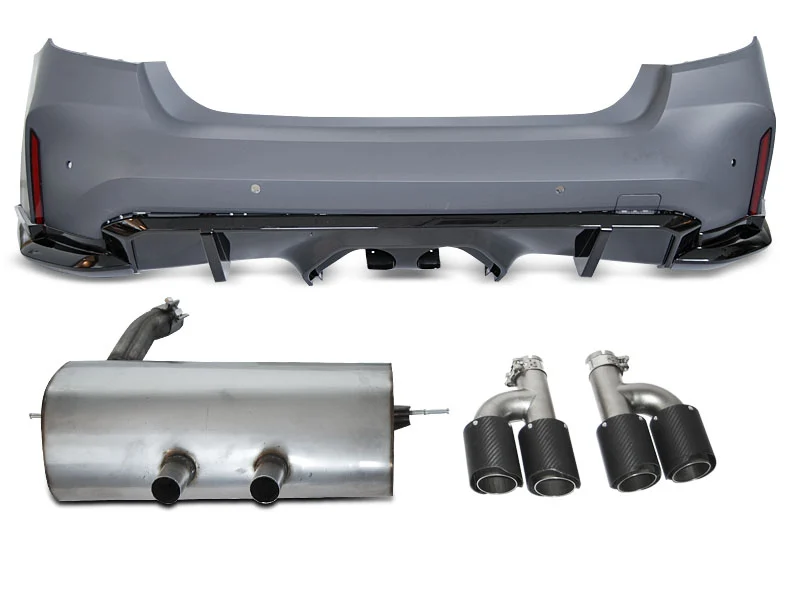 PARACHOQUES TRASERO G80 PERFORMANCE STYLE CON ESCAPE para BMW F30 11-18