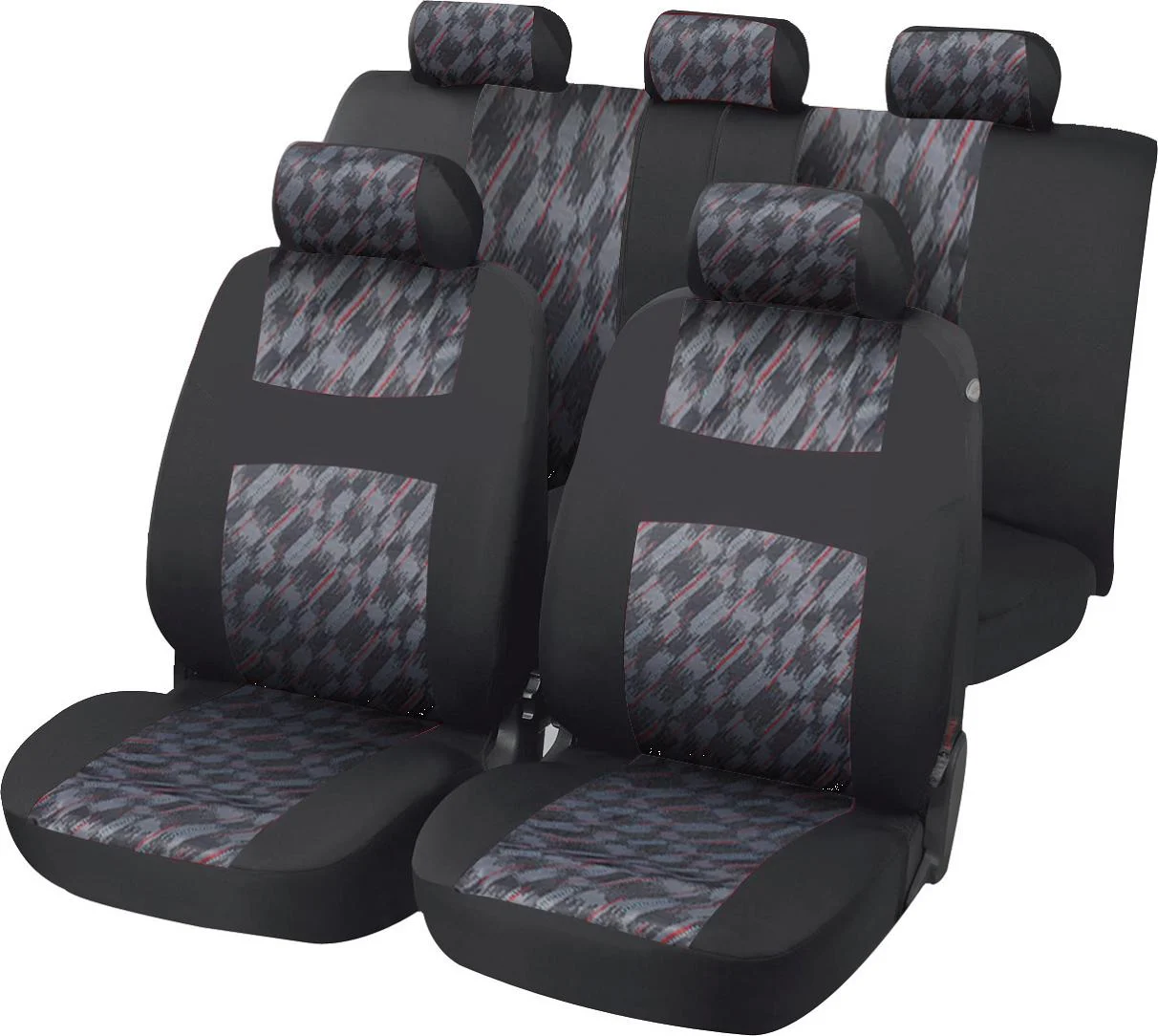 Fundas Asiento 11 Piezas Lyon Negro/Gris