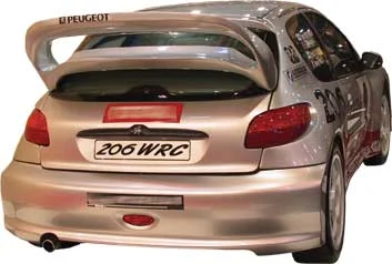 Kit Peugeot 206 Wrc Compuesto De-Paragolpes Delantero,Paragolpes Trasero,Taloneras,Aletas Traseras,Aletas Delanteras
