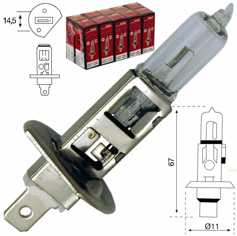 Lampara H-1 12v 55w Caja 1 Unidad (Lote De 10).