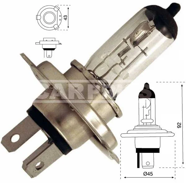 Lampara H-4 12v 60/55w (Blister 1 Unidad).