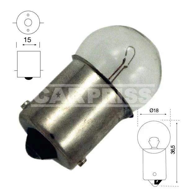 Lamparas Matricula 12v 5w (Blister 2 Unidades).